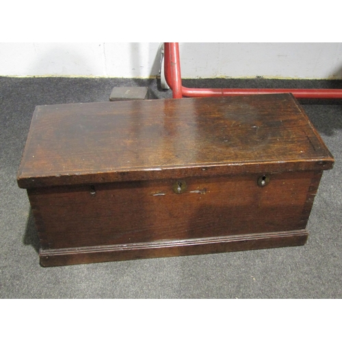 1046 - A Victorian oak carpenter's chest