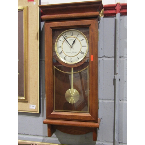 1053 - A Seiko quartz Westminster-Whittington wall clock
