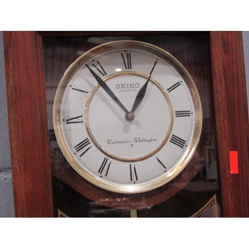 1053 - A Seiko quartz Westminster-Whittington wall clock