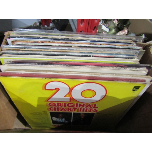 Approximately fifty collectable vinyl LP records and some empty sleeves ...