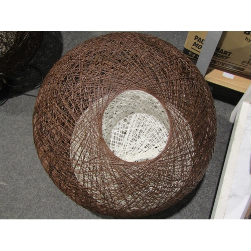 1643 - A pair of retro style ball form ceiling lights