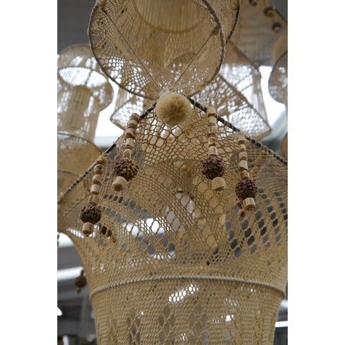 2056 - A woven hanging light