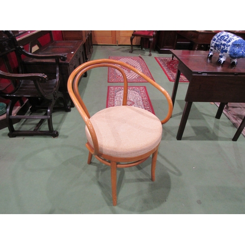 4002 - A bentwood open armchair with upholstered seat