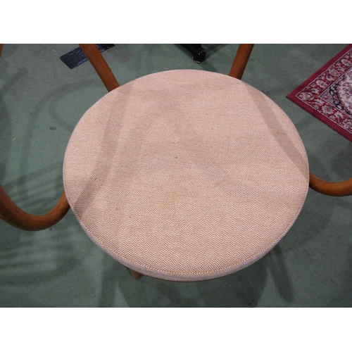 4002 - A bentwood open armchair with upholstered seat