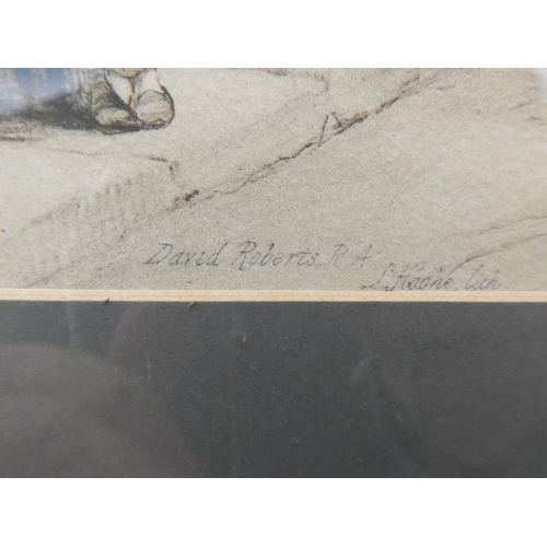 4014 - After David Roberts RA (1796-1864) A framed and glazed Louis Haghe lithograph - 'Bazaar of the Silk ... 