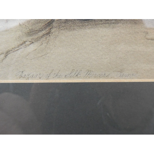 4014 - After David Roberts RA (1796-1864) A framed and glazed Louis Haghe lithograph - 'Bazaar of the Silk ... 