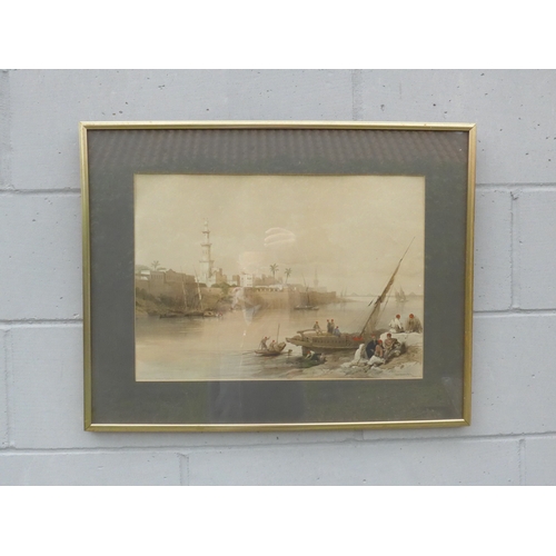 4015 - After David Roberts RA (1796-1864) A framed and glazed Louis Haghe lithograph - 'View of the Nile, F... 