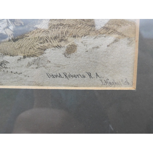 4015 - After David Roberts RA (1796-1864) A framed and glazed Louis Haghe lithograph - 'View of the Nile, F... 