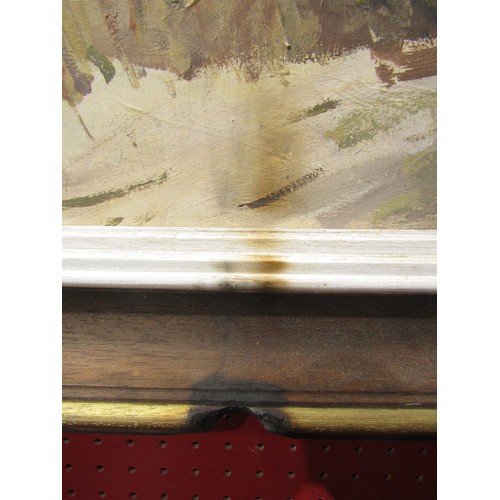 4035 - PAUL BROWN (XX/XXI) A framed oil on board, coastal village and farmland scene, signed bottom right, ... 