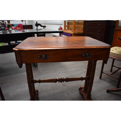 4047 - In the manner of 'Gillows of Lancaster', a Victorian satin walnut side table, the canted corner top ... 