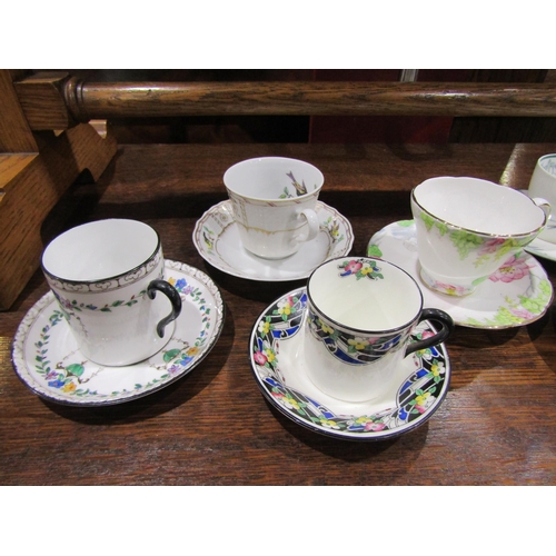 4055 - Three coffee cans and saucers, Royal Doulton, Grosvenor China, Tuscan 