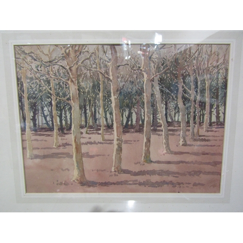 4020 - HENRY POTTER STEVENS (1875-1965): Two watercolours depicting trees 