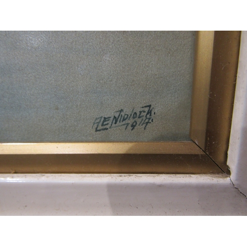 4042 - A.E NIBLOCK (XIX/XX) A pair of framed and glazed watercolours - Venetian Sunset and Evening. Both si... 