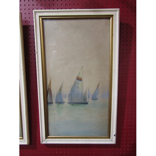 4042 - A.E NIBLOCK (XIX/XX) A pair of framed and glazed watercolours - Venetian Sunset and Evening. Both si... 