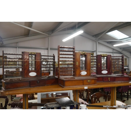 2001 - Three Victorian mahogany cash tills by J.C.Cox