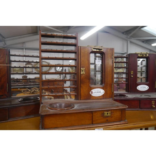 2001 - Three Victorian mahogany cash tills by J.C.Cox