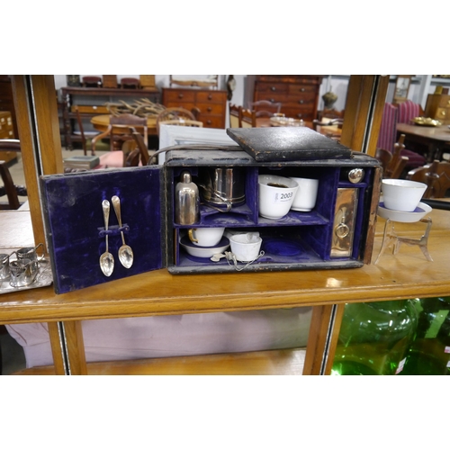 2003 - An early 20th Century travilling tea for two set, case a/f