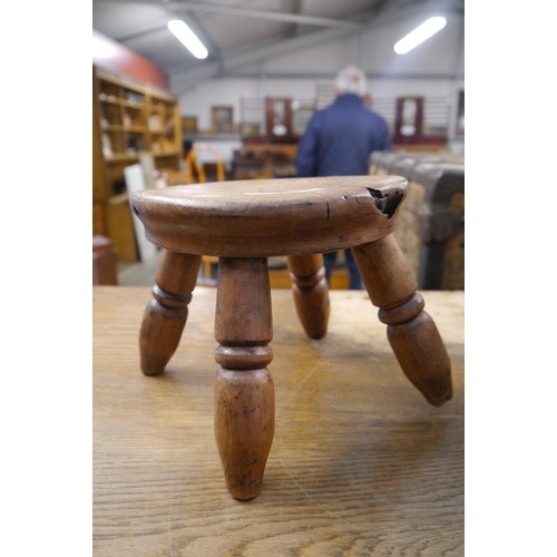 2017 - A small 19th Century milking stool 15cm tall