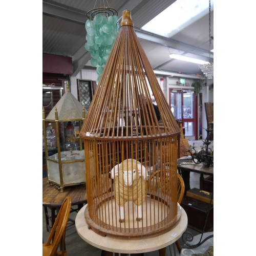 2050 - A wooden bird cage