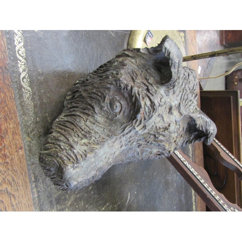 2006 - A cast bronze dog head