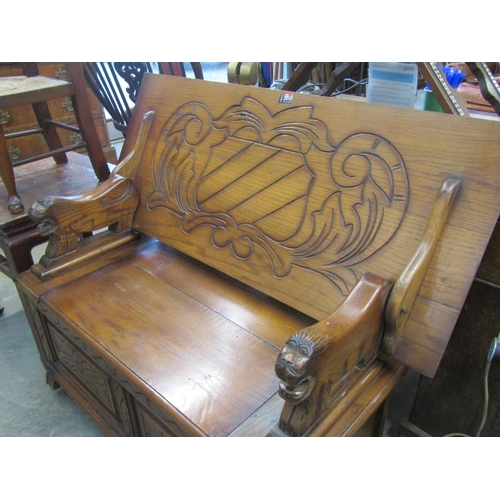 2010 - An oak Monks bench