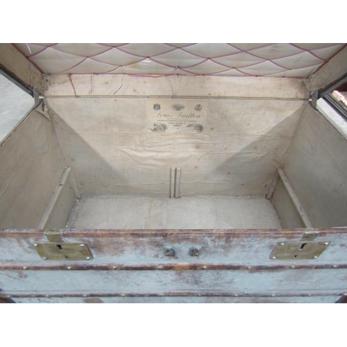 2014 - A well worn Louis Vuitton travel trunk 53x59x90cm