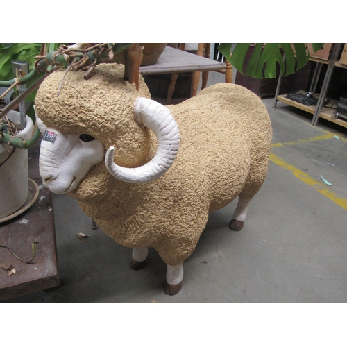 2037 - A life size merino Ram