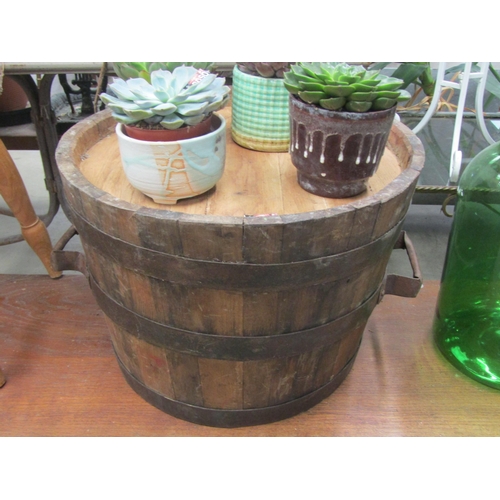 2049 - A pine coopered barrel