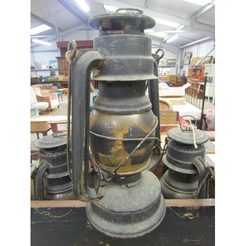 2059 - Three German mining lanterns Feuerhand in fitted case