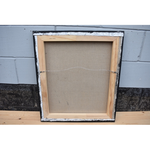 5011 - CHIT: Thai Contemporary artist: Mixed media portrait, the central image of young girl with gilt wax ... 