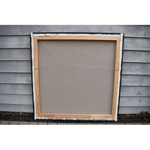 5018 - CHIT: Thai Contemporary artist: Mixed media portrait.  The front profile image of young girl with wa... 