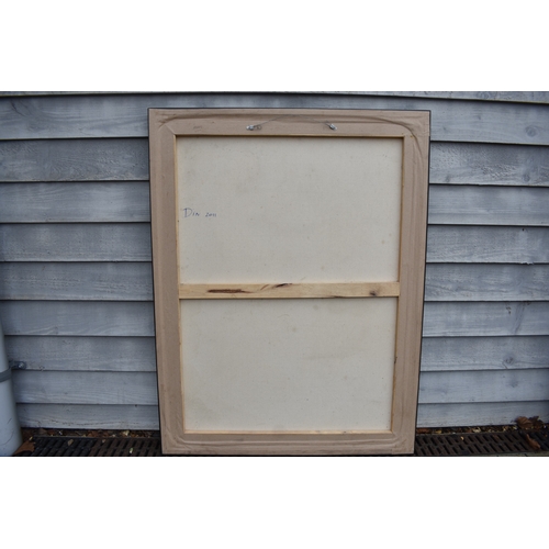 5029 - KARUNA PANUMES (b. 1967) Thai Contemporary Artist: Self-portrait executed in oils on canvas, in meti... 