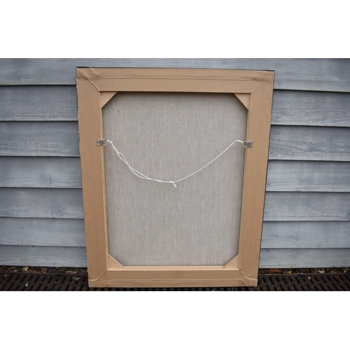 5031 - PAIROJ KARNDEE Thai Contemporary Artist: Portrait in oranges, greys, reds and brown.  The female fig... 