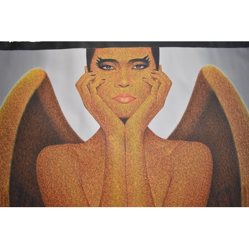 5039 - PAIROJ KARNDEE Thai Contemporary Artist: Portrait female in Angel form, titled 