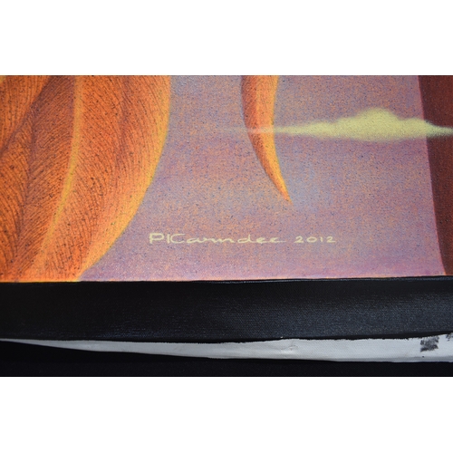 5040 - PAIROJ KARNDEE Thai Contemporary Artist: Portrait female in Angel form, untitled, the angel standing... 