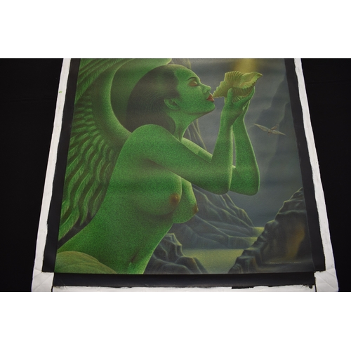 5045 - PAIROJ KARNDEE Thai Contemporary Artist: Portrait female in Angel form, titled 