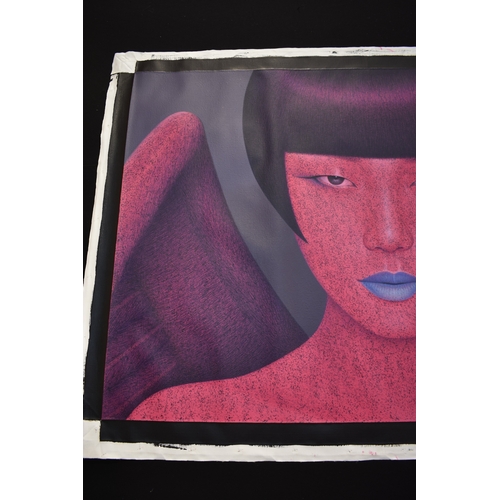 5046 - PAIROJ KARNDEE Thai Contemporary Artist: Portrait female in Angel form, titled 