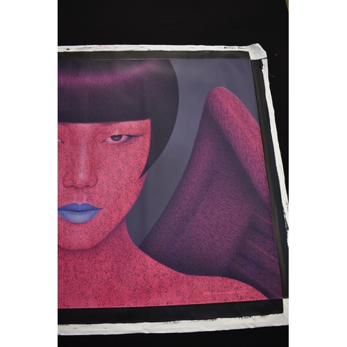 5046 - PAIROJ KARNDEE Thai Contemporary Artist: Portrait female in Angel form, titled 