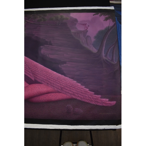 5048 - PAIROJ KARNDEE Thai Contemporary Artist: Portrait female in Angel form, titled 