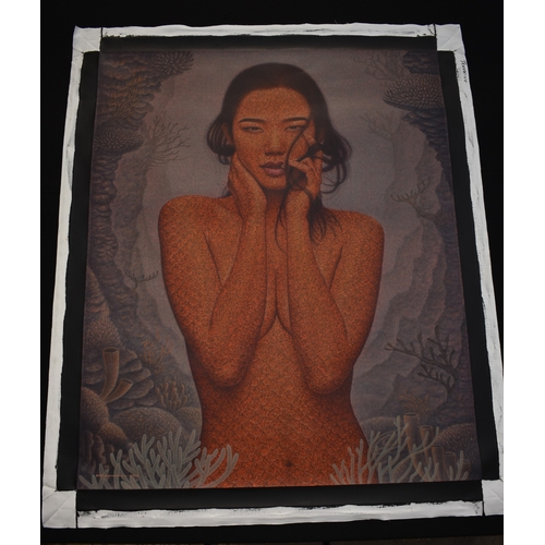 5060 - PAIROJ KARNDEE Thai Contemporary Artist: Portrait female in Mermaid form, titled 