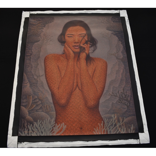 5060 - PAIROJ KARNDEE Thai Contemporary Artist: Portrait female in Mermaid form, titled 