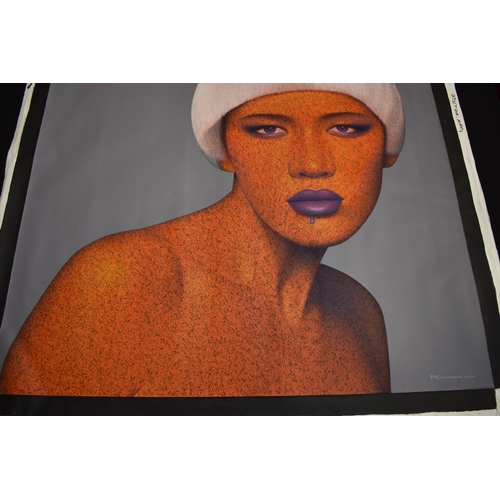 5059 - PAIROJ KARNDEE Thai Contemporary Artist: Female portrait, titled 