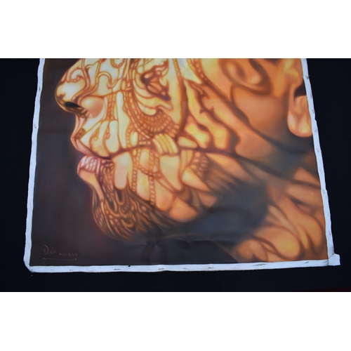 5024 - KARUNA PANUMES (b. 1967) Thai Contemporary Artist: Self-portrait titled 