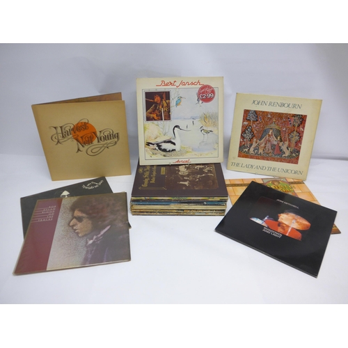 8248 - Folk / Folk Rock / Singer Songwriter / Country - A collection of twenty-three LPs to include JOHN RE... 