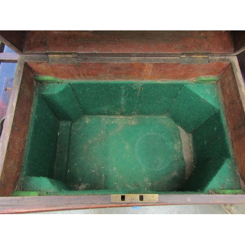 2016 - A Victorian oak silver chest with brass carrying handles, 31cm x 44cm x 28cm