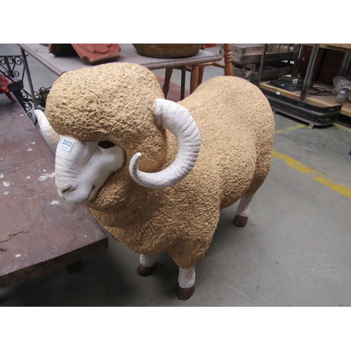 2032 - A life size merino Ram