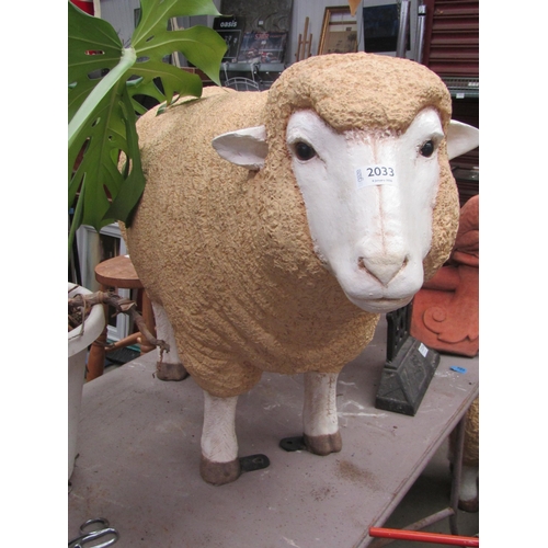 2033 - A life size garden Merino Ewe