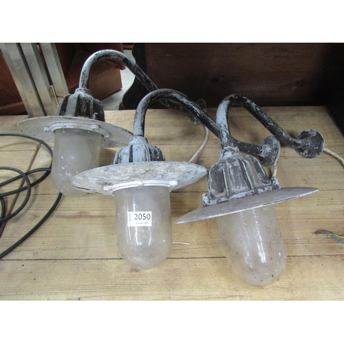 2050 - Three Industrial wall lights
