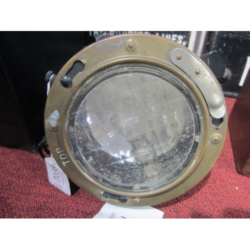 7038 - An Aldis military signalling hand lamp with war dept. mark to handle