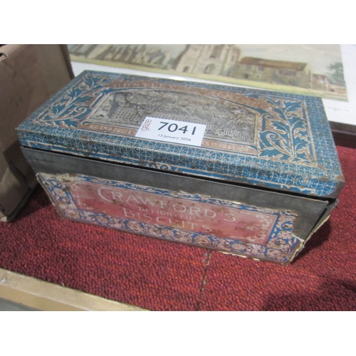 7041 - A tin containing approx. 50 glass negative magic lantern slides, all railway related including steam... 